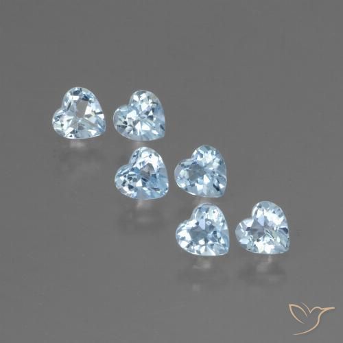 1.87ctw Natural Azul Cielo Topacio, Corazón, VS