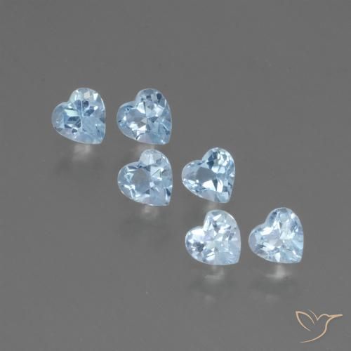 1.78ctw Natural Azul Cielo Topacio, Corazón, VS
