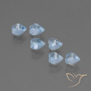 Gemas de Topacio Azul Cielo natural de 1.78 ct, Corazón, VS