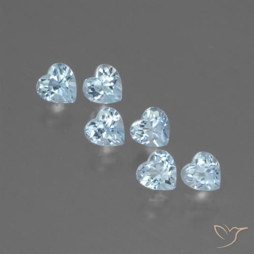 1.77ctw Natural Azul Cielo Topacio, Corazón, VS