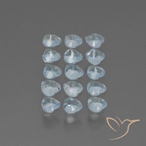 Gemas de Topacio Azul Cielo natural de 4.55 ct, Corazón, VS