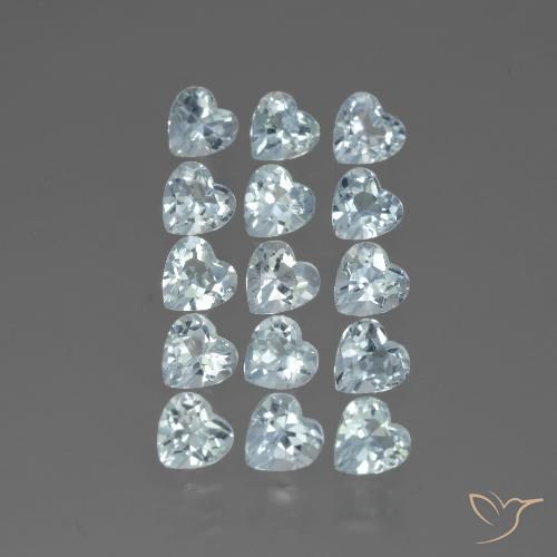 4.75ctw Natural Azul Cielo Topacio, Corazón, VS
