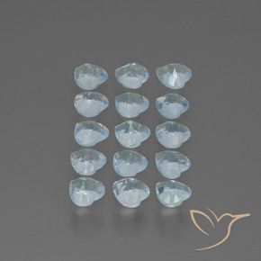 Gemas de Topacio Azul Cielo natural de 4.75 ct, Corazón, VS