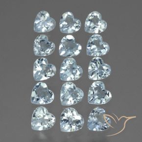 Gemas de Topacio Azul Cielo natural de 4.31 ct, Corazón, VS