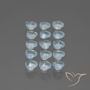 Gemas de Topacio Azul Cielo natural de 4.31 ct, Corazón, VS