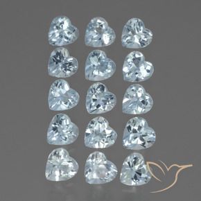 Gemas de Topacio Azul Cielo natural de 4.26 ct, Corazón, VS