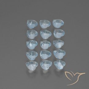 Gemas de Topacio Azul Cielo natural de 4.26 ct, Corazón, VS