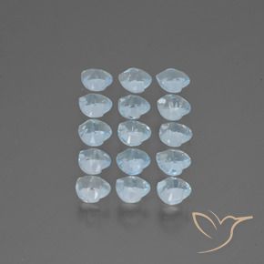 Gemas de Topacio Azul Cielo natural de 4.14 ct, Corazón, VS