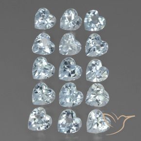 Gemas de Topacio Azul Cielo natural de 4.60 ct, Corazón, VS