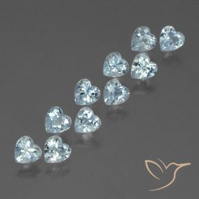 Gemas de Topacio Azul Cielo natural de 2.91 ct, Corazón, VS