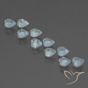 Gemas de Topacio Azul Cielo natural de 2.91 ct, Corazón, VS