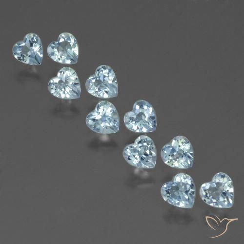 3.02ctw Natural Azul Cielo Topacio, Corazón, VS