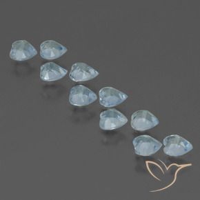 Gemas de Topacio Azul Cielo natural de 3.02 ct, Corazón, VS