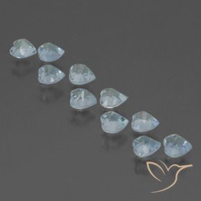 Gemas de Topacio Azul Cielo natural de 3.04 ct, Corazón, VS