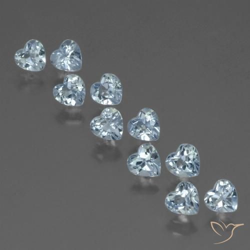 2.98ctw Natural Azul Cielo Topacio, Corazón, VS