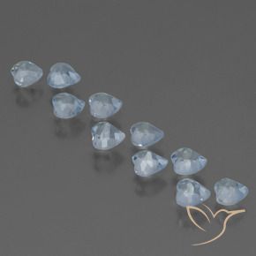 Gemas de Topacio Azul Cielo natural de 2.98 ct, Corazón, VS