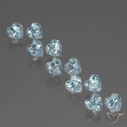 3.32ctw Natural Azul Cielo Topacio, Corazón, VS