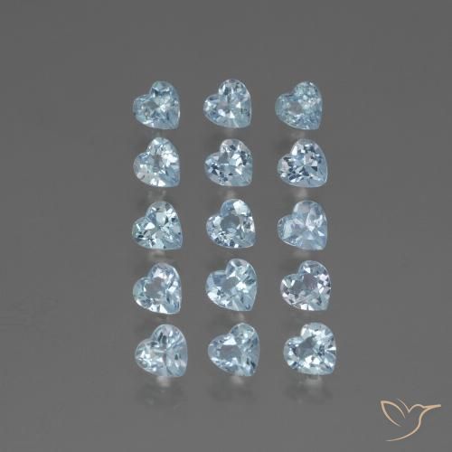 4.27ctw Natural Azul Cielo Topacio, Corazón, VS