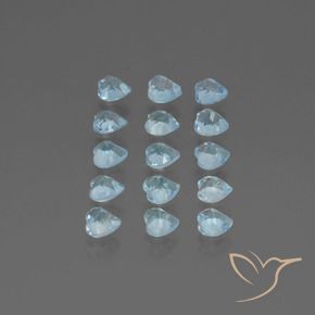 Gemas de Topacio Azul Cielo natural de 4.27 ct, Corazón, VS