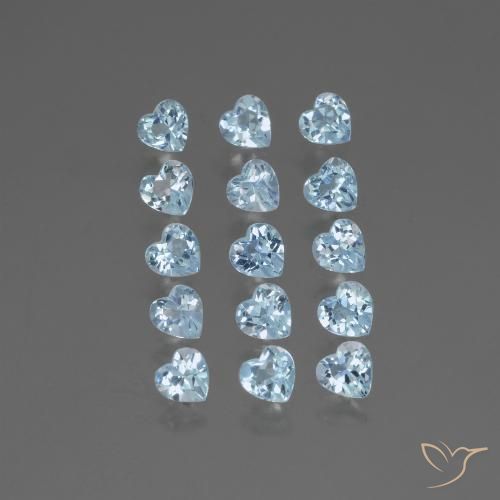 4.13ctw Natural Azul Cielo Topacio, Corazón, VS