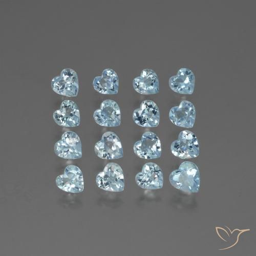 4.69ctw Natural Azul Cielo Topacio, Corazón, VS