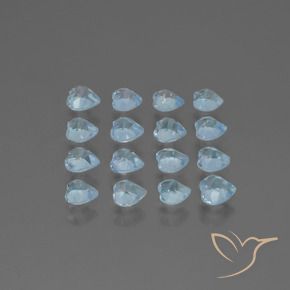 Gemas de Topacio Azul Cielo natural de 4.69 ct, Corazón, VS