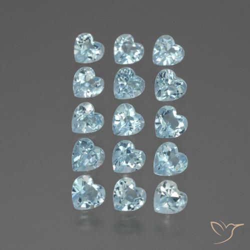 4.32ctw Natural Azul Cielo Topacio, Corazón, VS