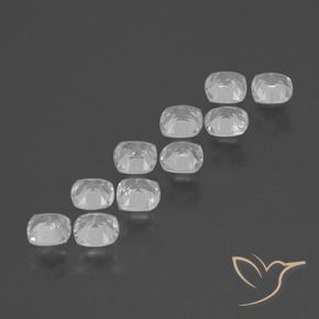 Gemas de Topacio Blanco natural de 4.96 ct, Forma Cojín, VS