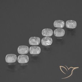 Gemas de Topacio Blanco natural de 5.07 ct, Forma Cojín, VS-SI