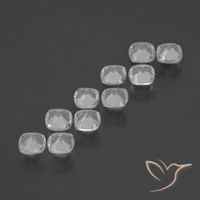 Gemas de Topacio Blanco natural de 4.27 ct, Forma Cojín, VS