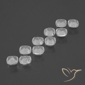 Gemas de Topacio Blanco natural de 4.41 ct, Forma Cojín, VS