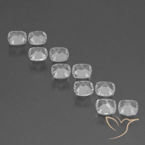 Gemas de Topacio Blanco claro natural de 4.63 ct, Forma Cojín, VS