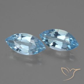 Gemas de Topacio Azul Cielo natural de 4.12 ct, Marquesa, VS