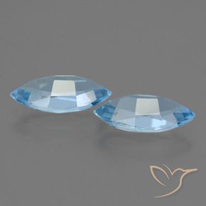 Gemas de Topacio Azul Cielo natural de 4.12 ct, Marquesa, VS