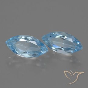 Gemas de Topacio Azul Cielo natural de 4.63 ct, Marquesa, VVS-VS