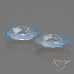 Gemas de Topacio Azul Cielo natural de 4.63 ct, Marquesa, VVS-VS