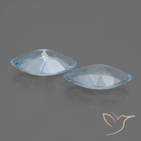 Gemas de Topacio Azul Cielo natural de 3.88 ct, Marquesa, VVS-VS