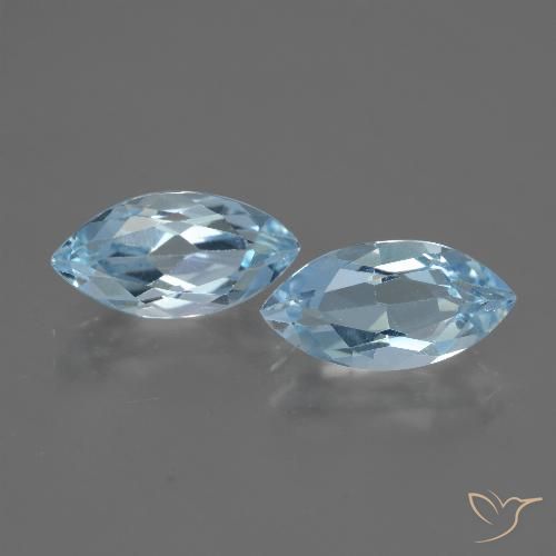 4.78ctw Natural Azul Cielo Topacio, Marquesa, VVS-VS