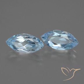 Gemas de Topacio Azul Cielo natural de 4.78 ct, Marquesa, VVS-VS