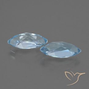 Gemas de Topacio Azul Cielo natural de 4.78 ct, Marquesa, VVS-VS