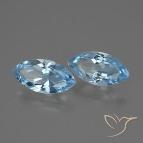 Gemas de Topacio Azul Cielo natural de 4.15 ct, Marquesa, VVS-VS