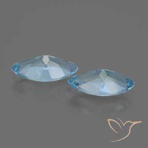 Gemas de Topacio Azul Cielo natural de 4.15 ct, Marquesa, VVS-VS