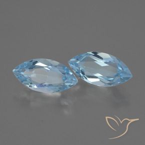 Gemas de Topacio Azul Suizo natural de 4.59 ct, Marquesa, VVS-VS