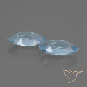 Gemas de Topacio Azul Suizo natural de 4.59 ct, Marquesa, VVS-VS