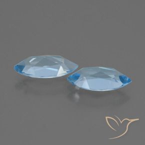 Gemas de Topacio Azul Cielo natural de 3.86 ct, Marquesa, VVS-VS