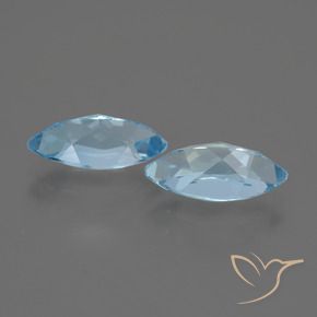 Gemas de Topacio Azul Cielo natural de 4.73 ct, Marquesa, VVS-VS