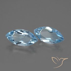 Gemas de Topacio Azul Cielo natural de 4.36 ct, Marquesa, VVS-VS