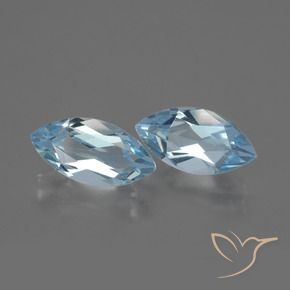 Gemas de Topacio Azul Suizo natural de 4.36 ct, Marquesa, VVS-VS
