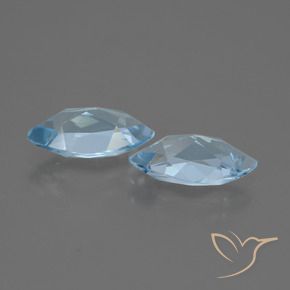 Gemas de Topacio Azul Suizo natural de 4.36 ct, Marquesa, VVS-VS