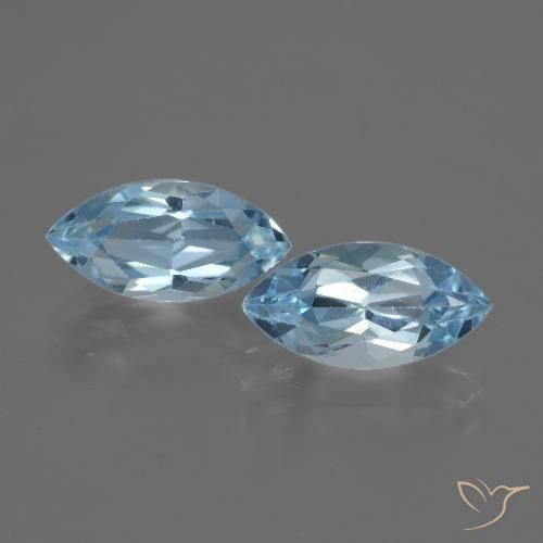 5.15ctw Natural Azul Cielo Topacio, Marquesa, VVS-VS